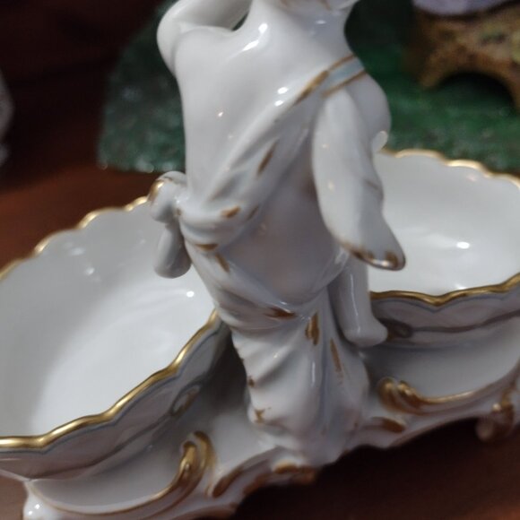 KPM Berlin Cherub mounted double salt cellar/saliere - Picture 6 of 7